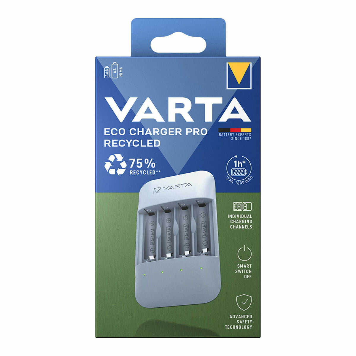 Varta - Battery charger Eco Charger Pro Recycled 4 Batteries