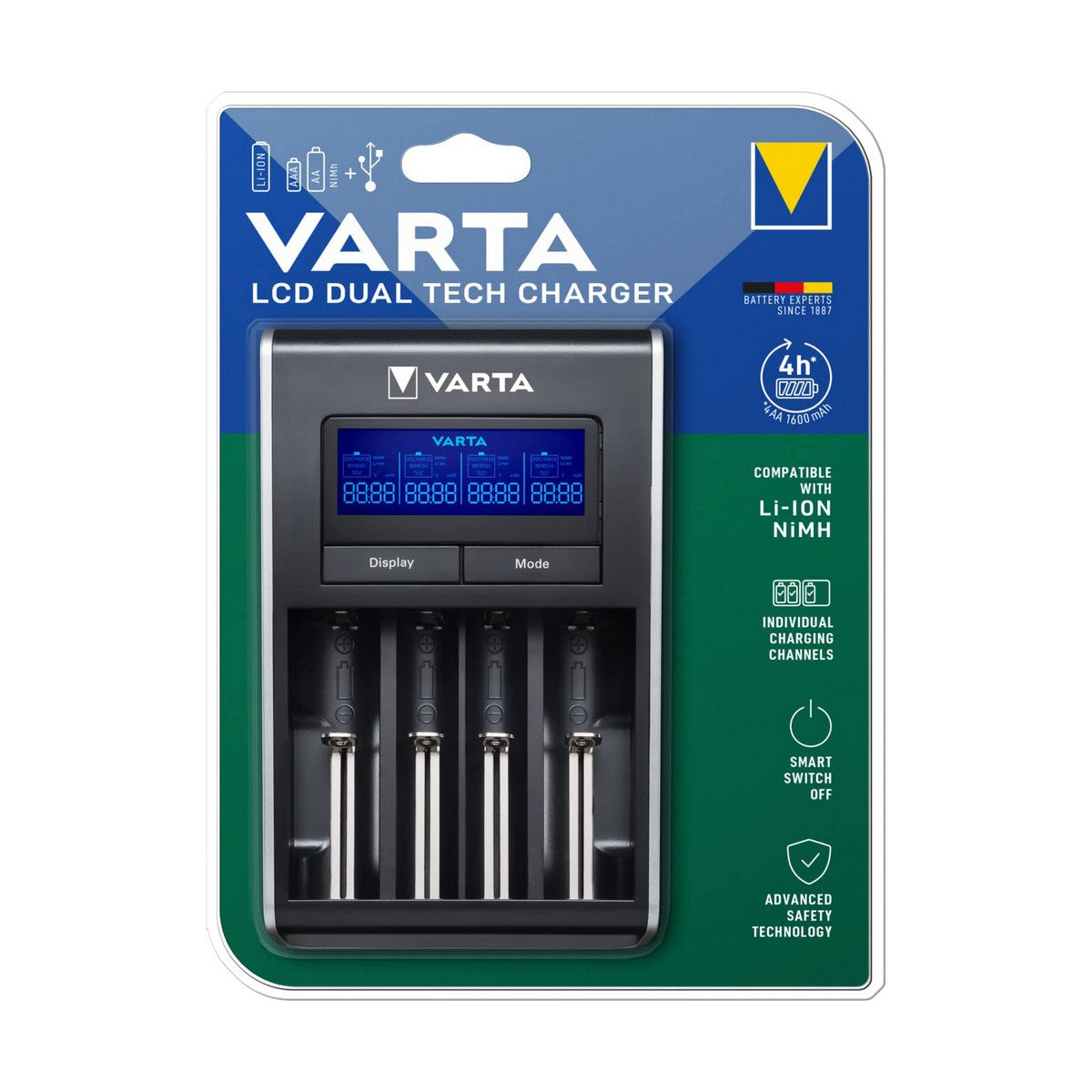 Varta - Charger + Rechargeable Batteries 57676 101 401 AA/AAA