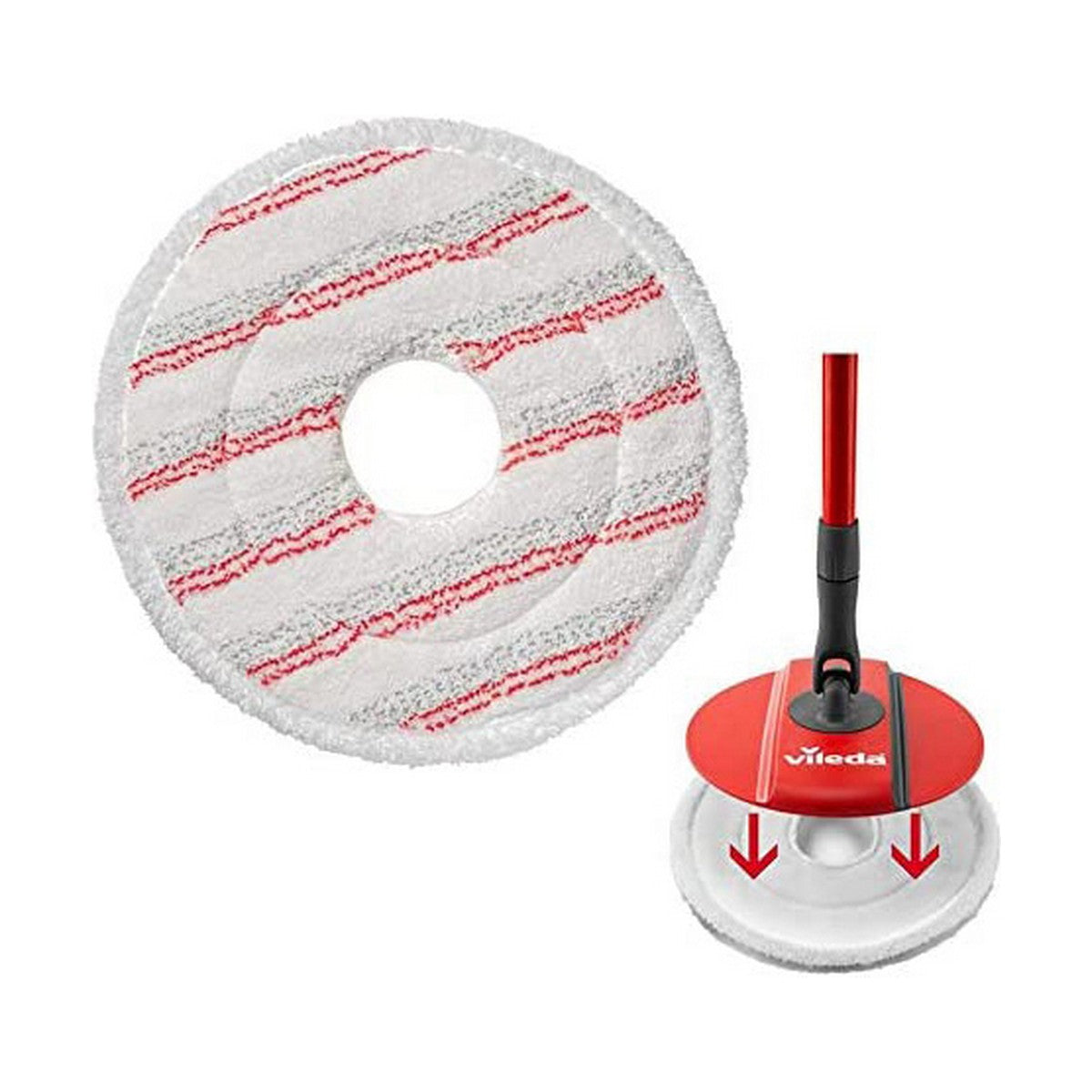 Vileda - Mop Replacement To Scrub Spin & Clean Microfibres