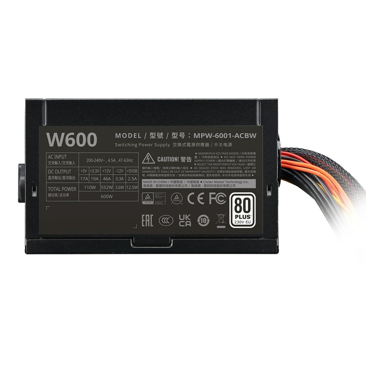 Power supply Cooler Master MPW-6001-ACBW-BEU Black