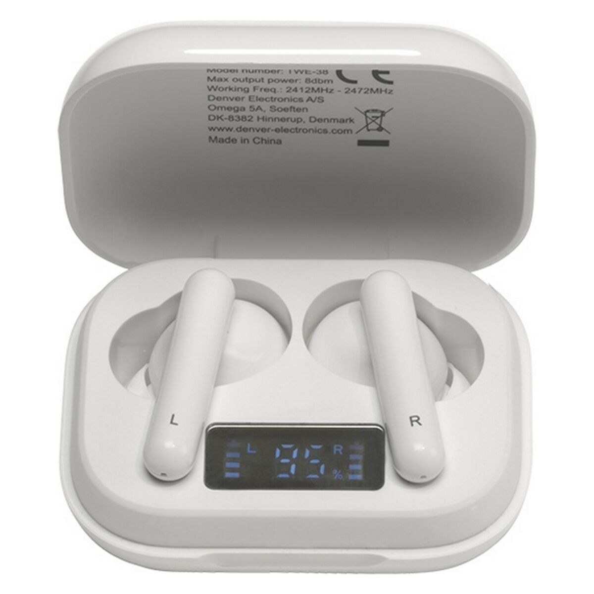 Denver Electronics - Bluetooth Headphones 111191120210, White