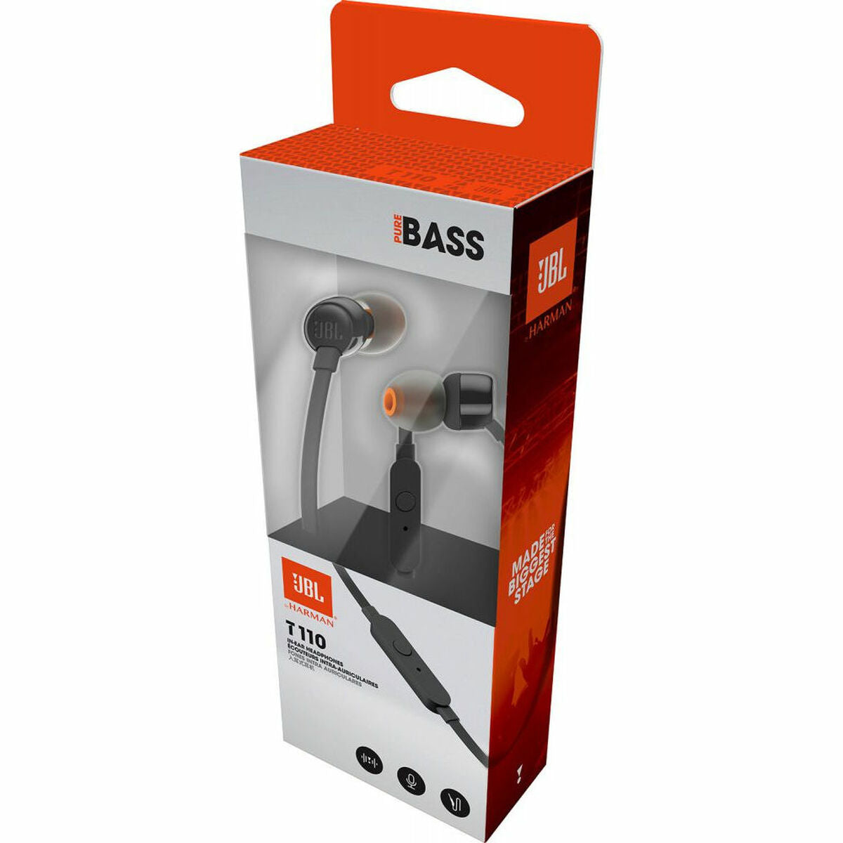 In ear headphones JBL T110 Black