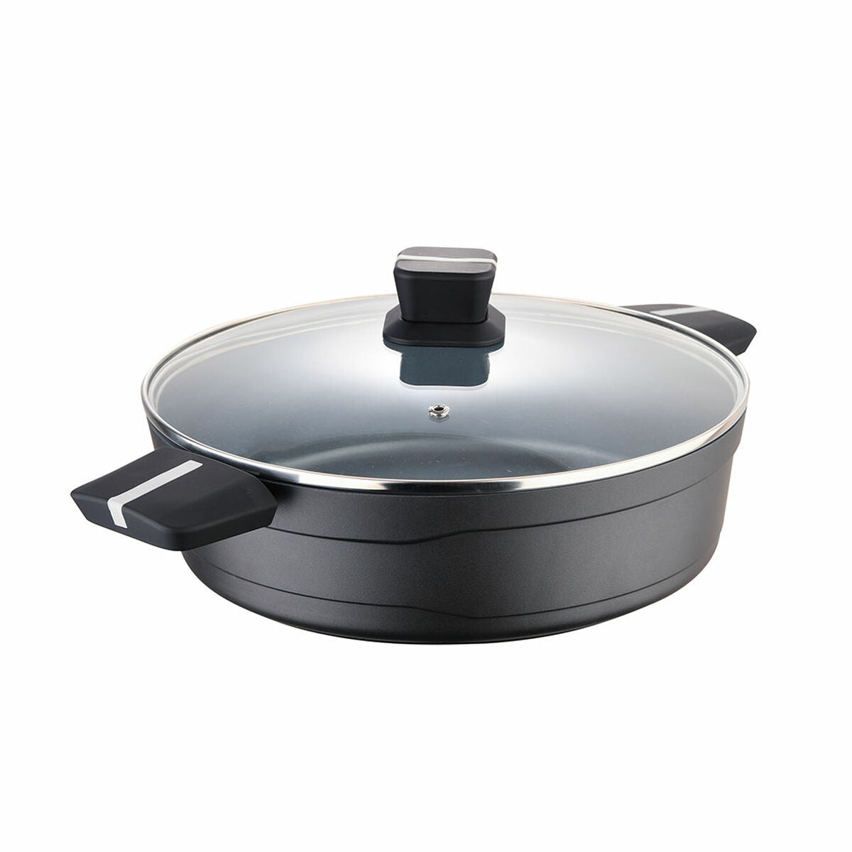 San Ignacio Bistro SG6427 - Aluminium Pot with Glass Lid (Ø 28 x 8 cm)