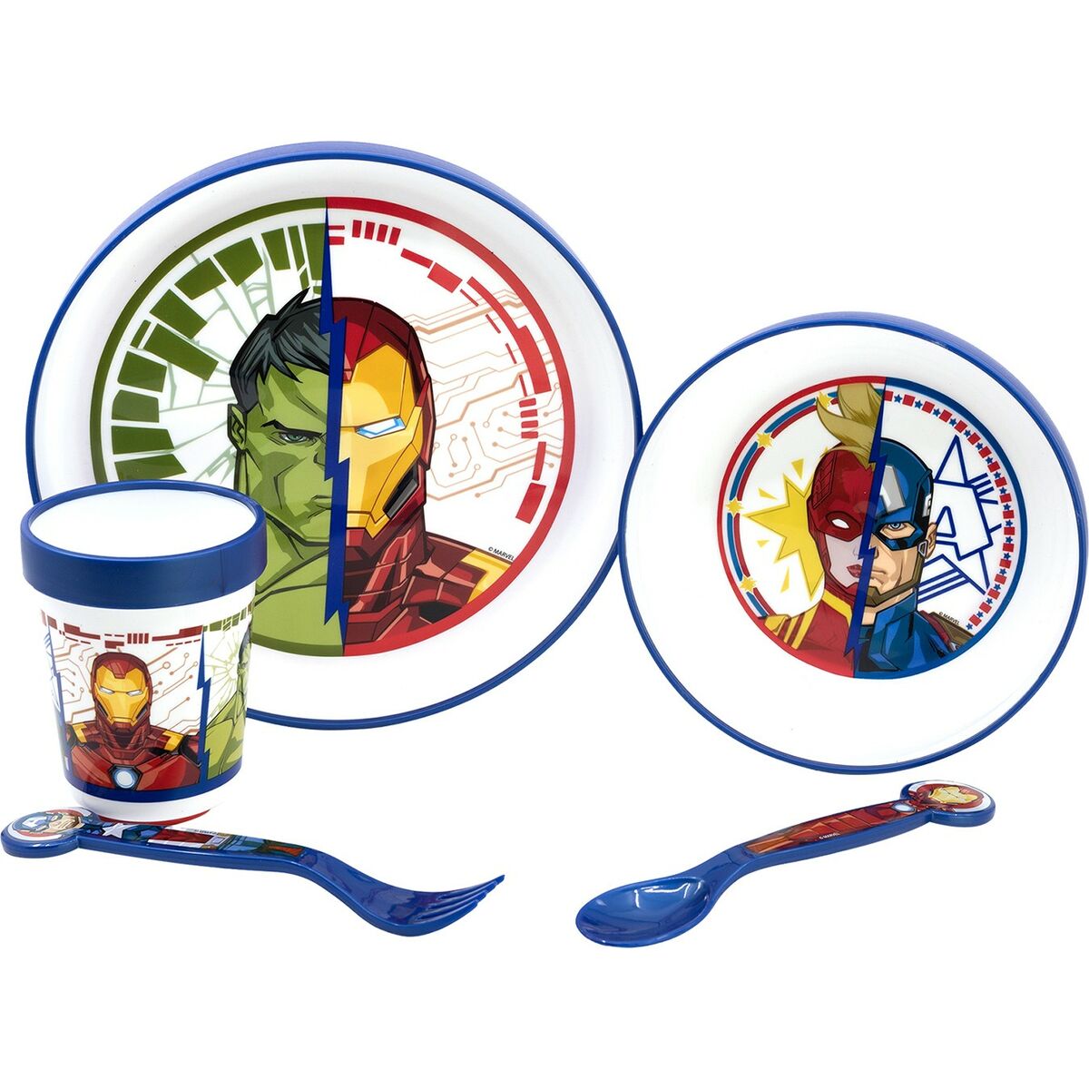 The Avengers - Children’s Dinner Set CZ11304 Plastic (5 Pieces)