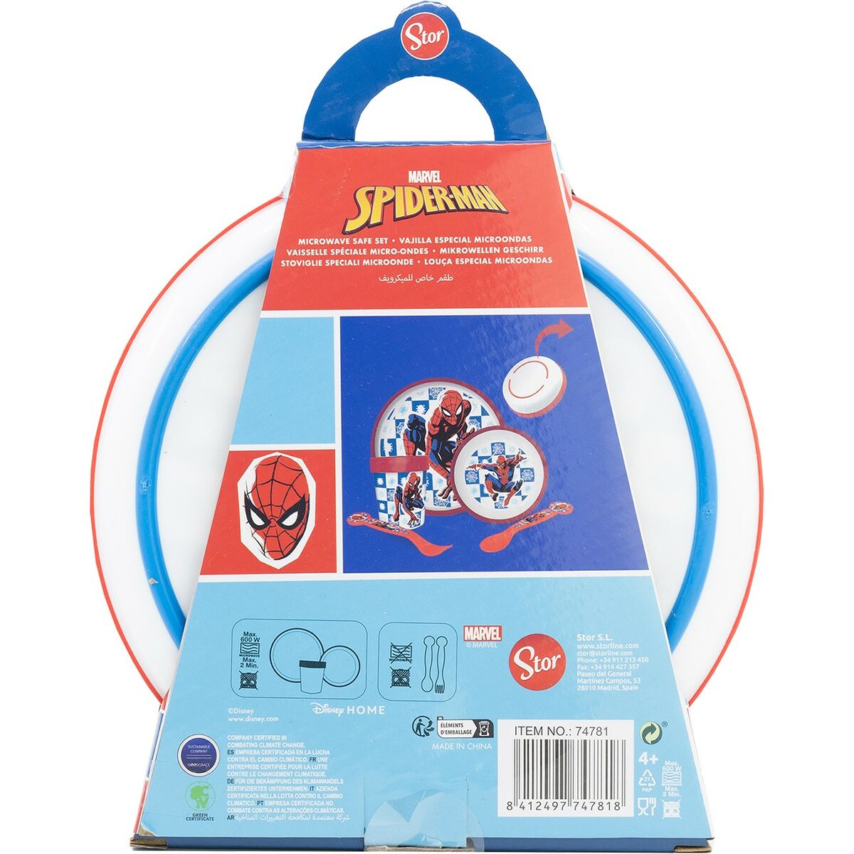 Spider-Man - Children’s Dinner Set CZ11308 Plastic (5 Pieces)