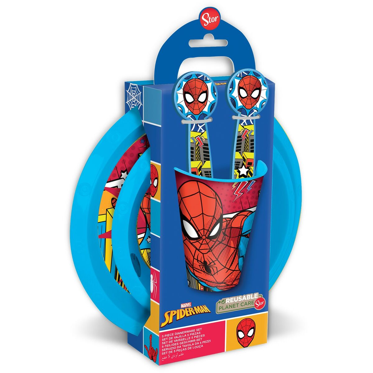 Spider-Man - Children’s Dinner Set CZ11313 Plastic (5 Pieces)