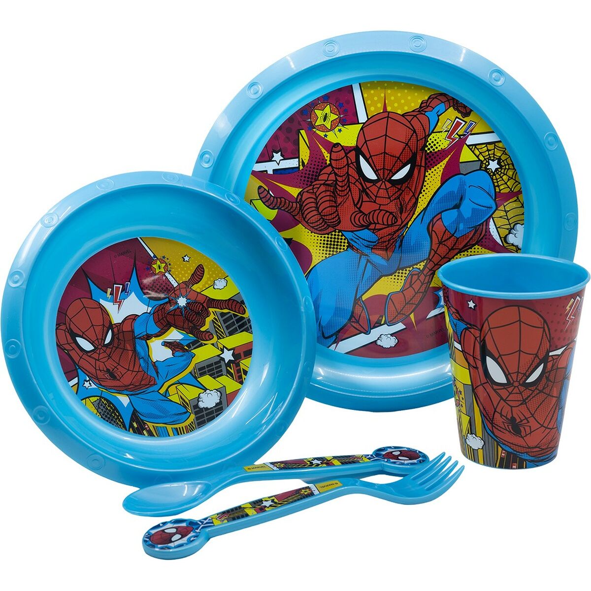 Spider-Man - Children’s Dinner Set CZ11313 Plastic (5 Pieces)