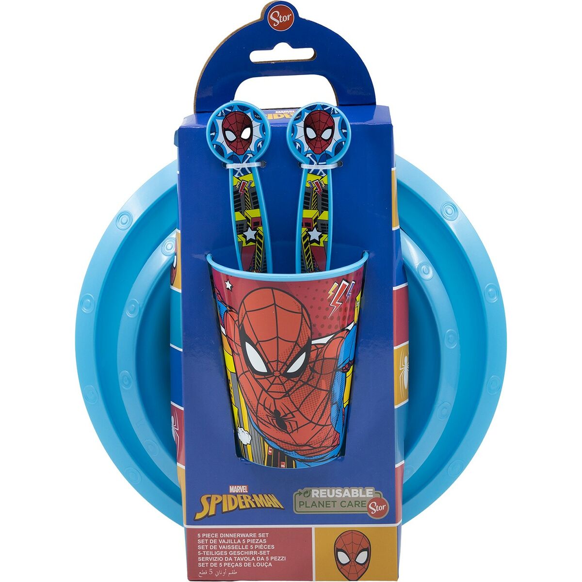 Spider-Man - Children’s Dinner Set CZ11313 Plastic (5 Pieces)