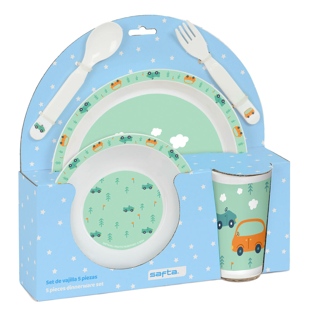 Safta - Children’s Dinner Set Cars (5 Pieces)