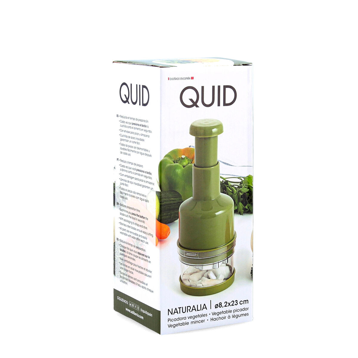 Quid - Mincer Naturalia, Green Metal 8,2 x 23 cm Manual