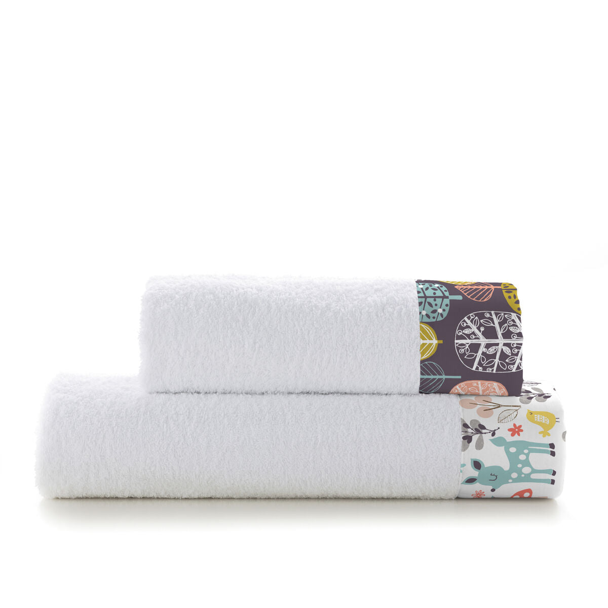 Towel set HappyFriday Moshi Moshi Woodland Multicolour 2 Pieces