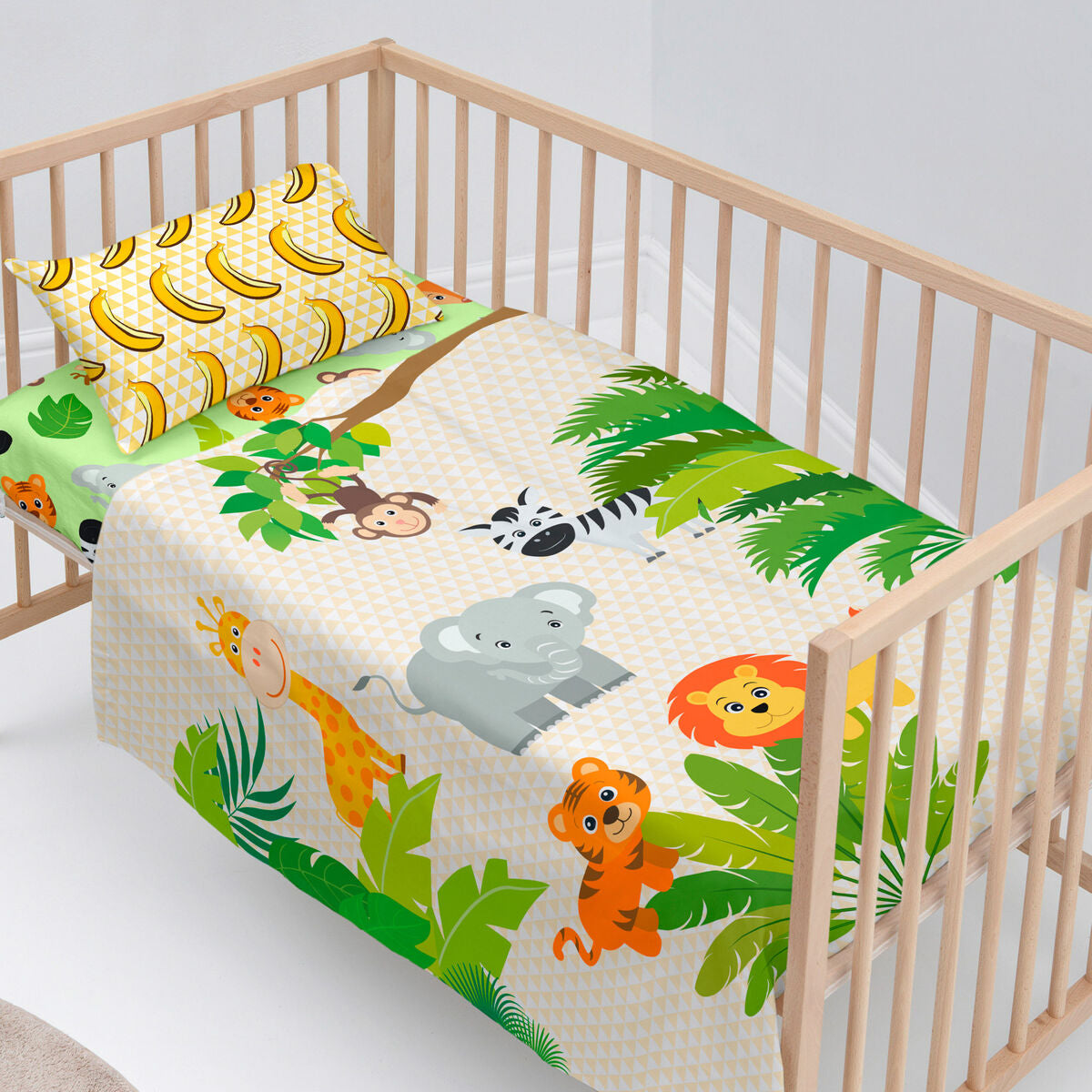 Bedding set HappyFriday Mr Fox Wild Multicolour Baby Crib 2 Pieces