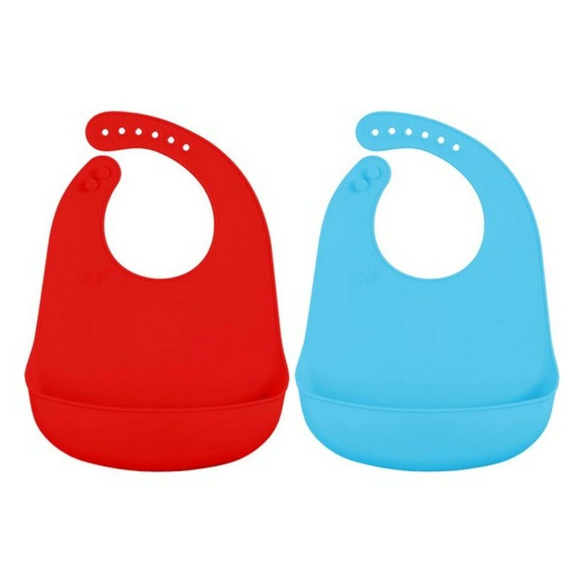 BigBuy Fun - Bib Silicone, Blue