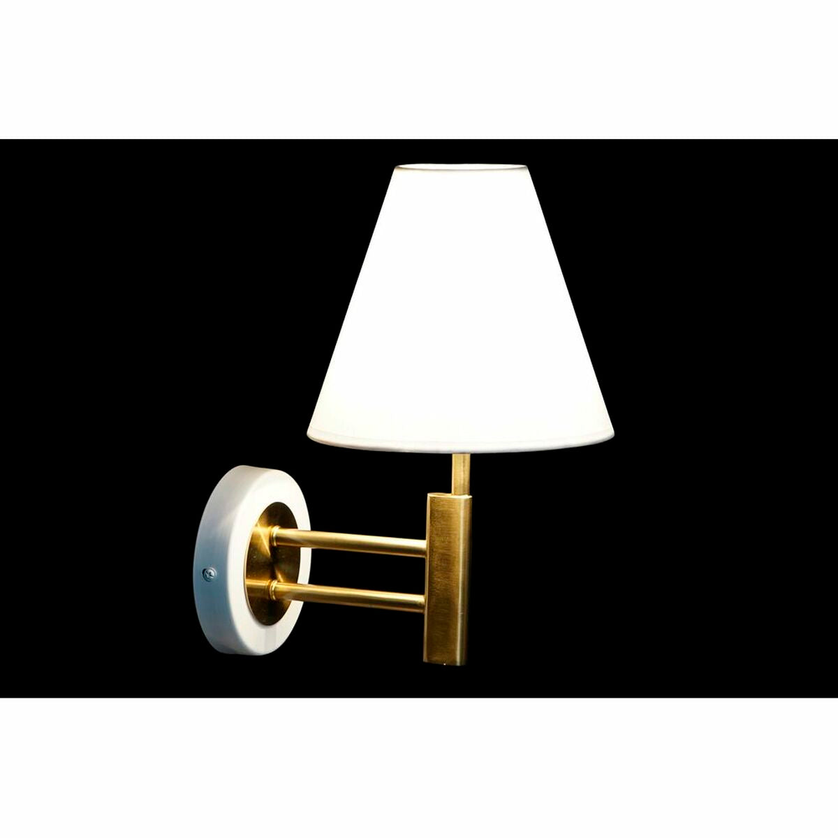Wandleuchte DKD Home Decor Gold Metall Weiß 220 V 25 W Moderne (19 x 25 x 30 cm)