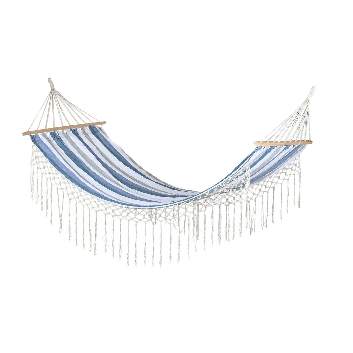 DKD Home Decor - Hammock Stripes, Blue, White (200 x 100 x 5 cm)