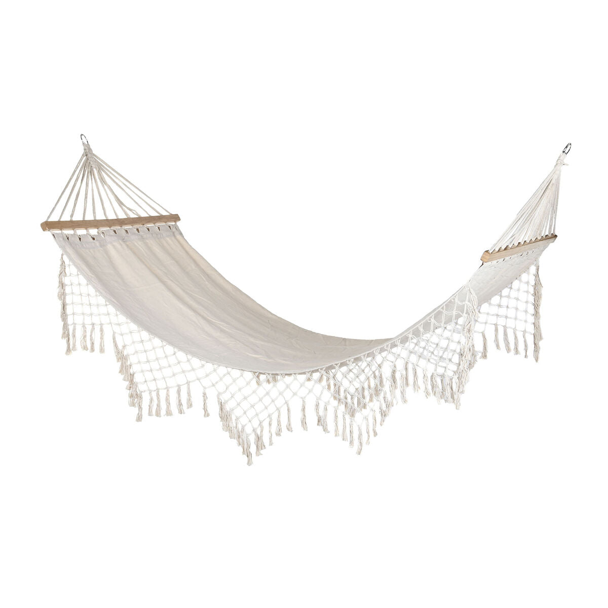 DKD Home Decor - Hammock, White Oak Fringe (280 x 100 x 5 cm)