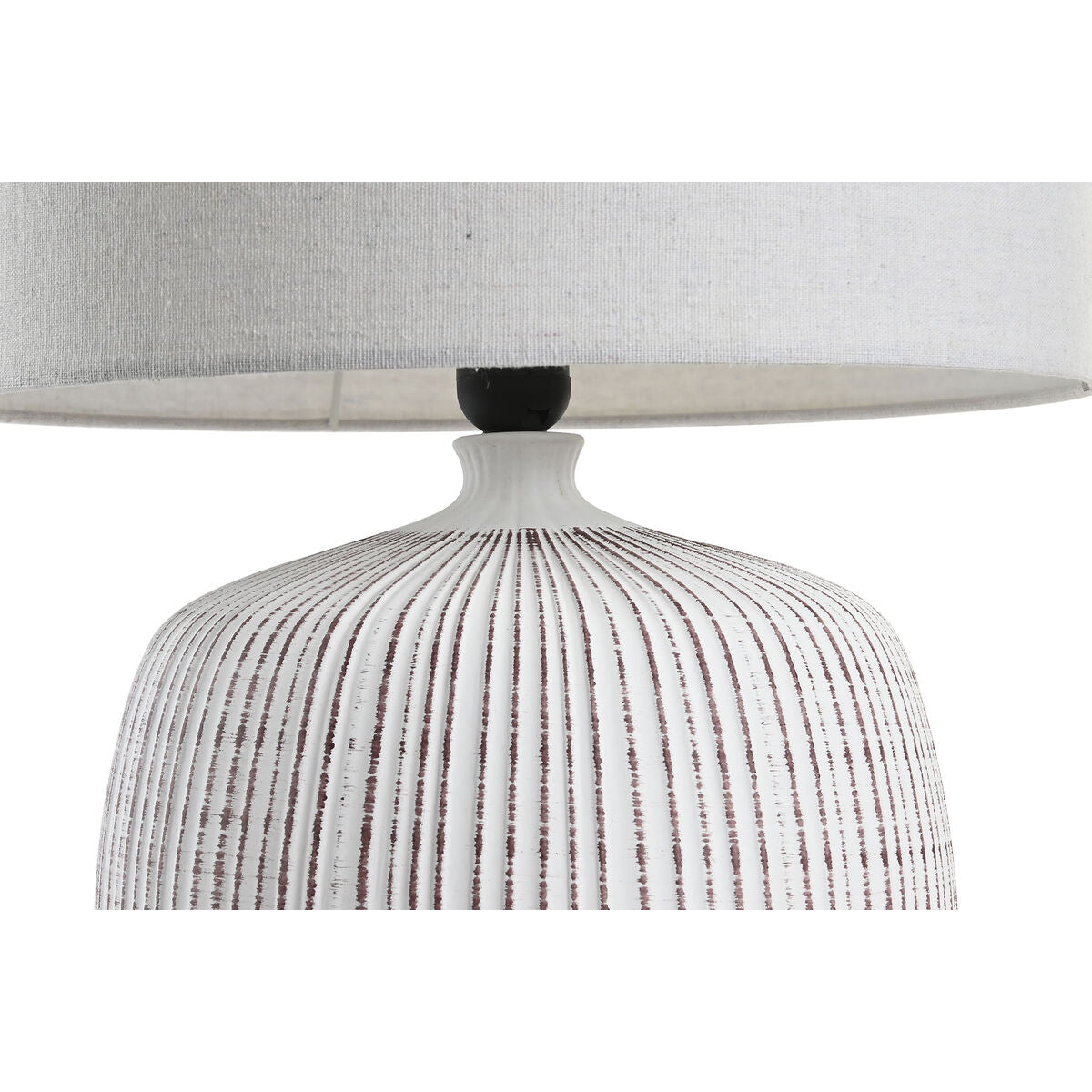 Tischlampe DKD Home Decor Weiß Steingut 220 V 50 W (38 x 38 x 51 cm)