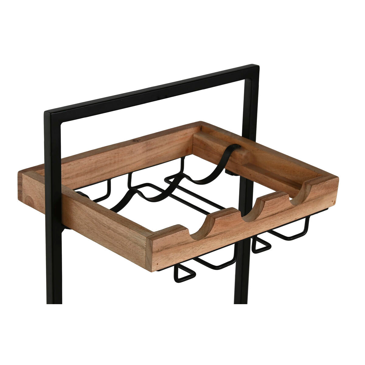 Bottle rack Home ESPRIT Black Natural 35 x 25 x 75 cm