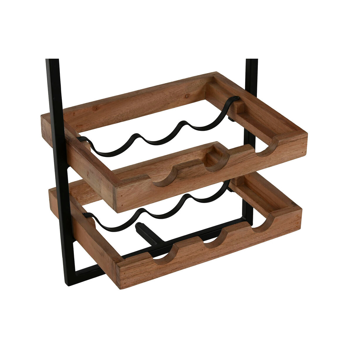 Bottle rack Home ESPRIT Black Natural 35 x 25 x 75 cm