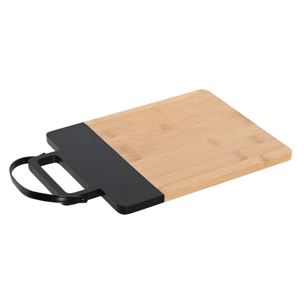 Cutting board Home ESPRIT Black Natural Polyurethane Bamboo 35,5 x 21 x 1,1 cm