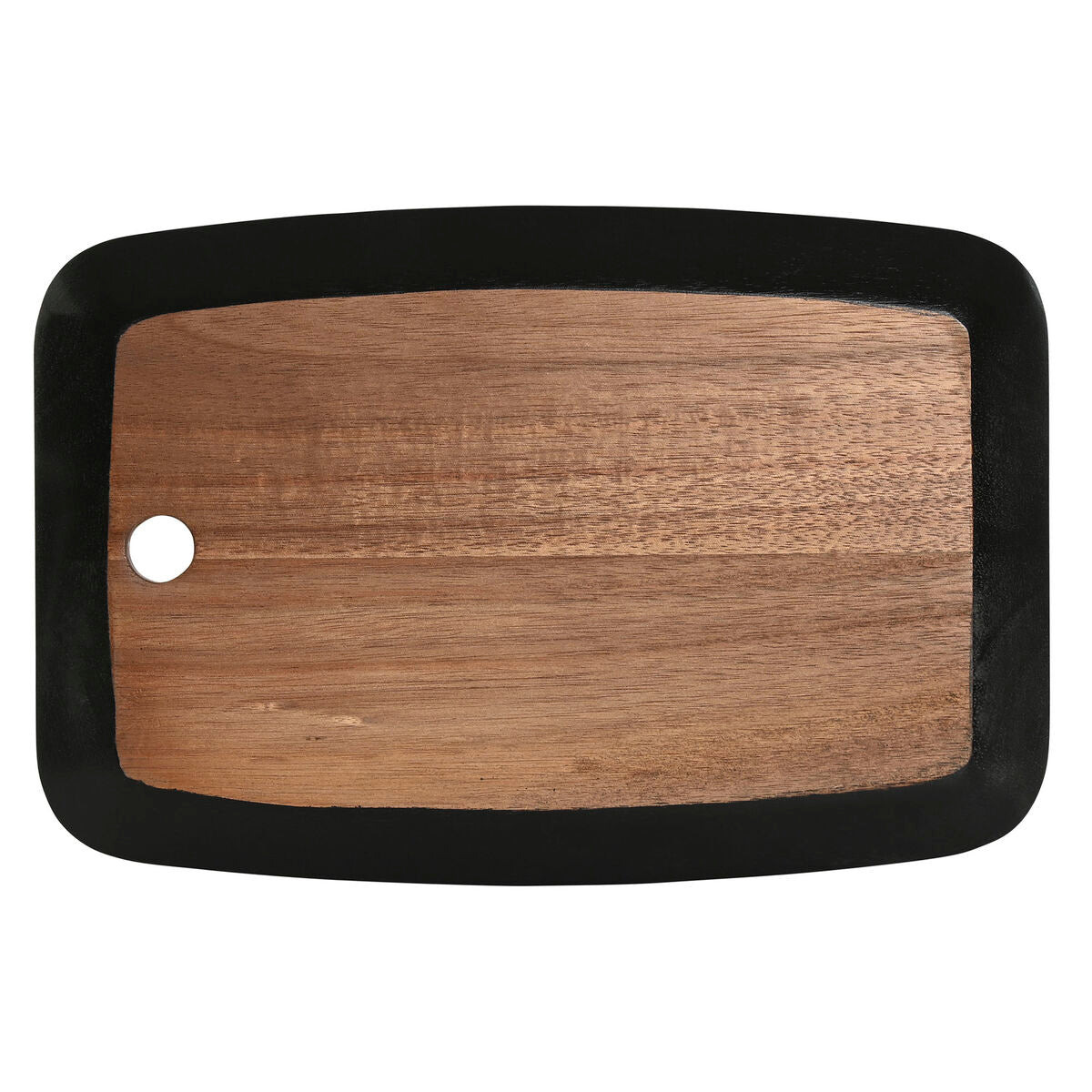 Cutting board Home ESPRIT Black Natural Acacia Board 30 x 20 x 1,8 cm