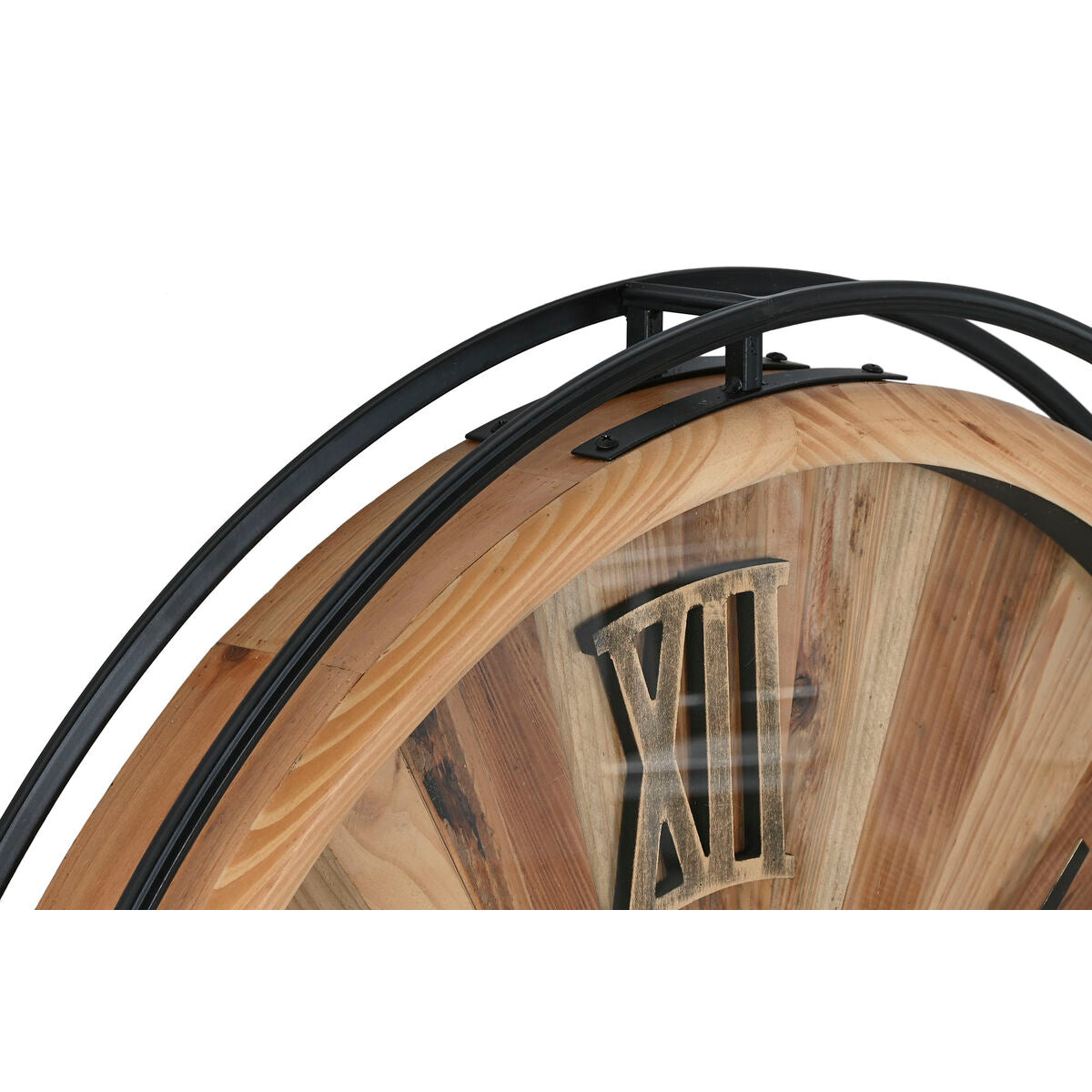 Wall Clock Home ESPRIT Black Natural Crystal Pine 87,2 X 8 X 87,2 cm