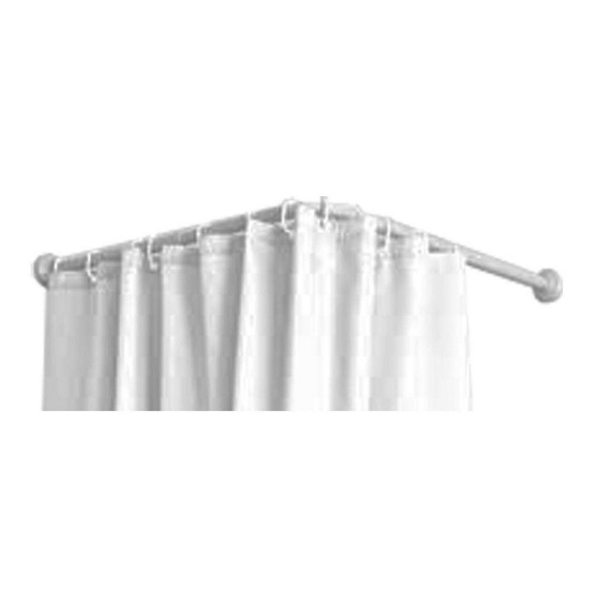 Mirtak - Curtain Bar, White polypropylene (70 x 100-175 cm)