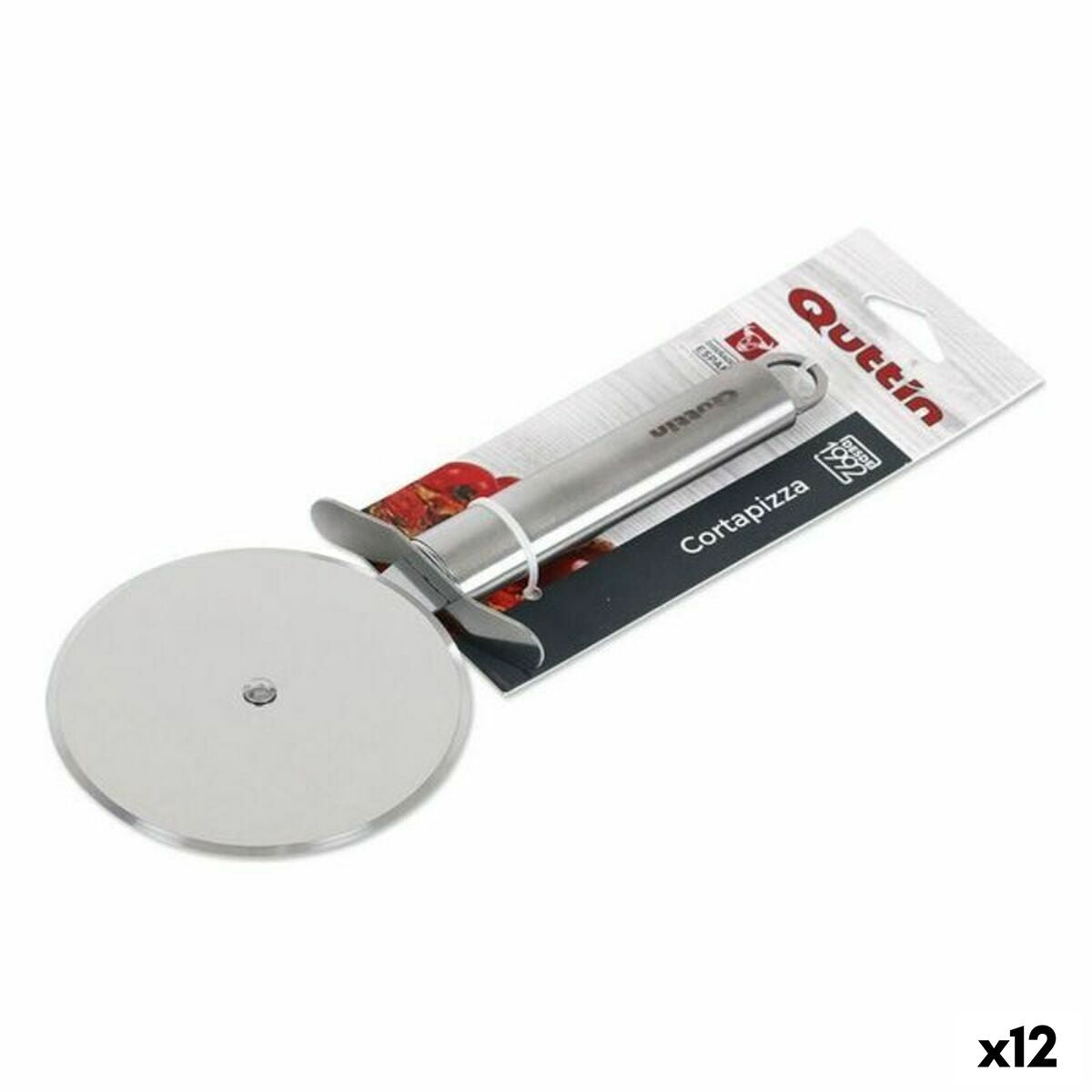 Quttin - Pizza Cutter 55422 (21,5 x 9 cm) Stainless steel 21,5 x 9 x 2 cm (12 Units)