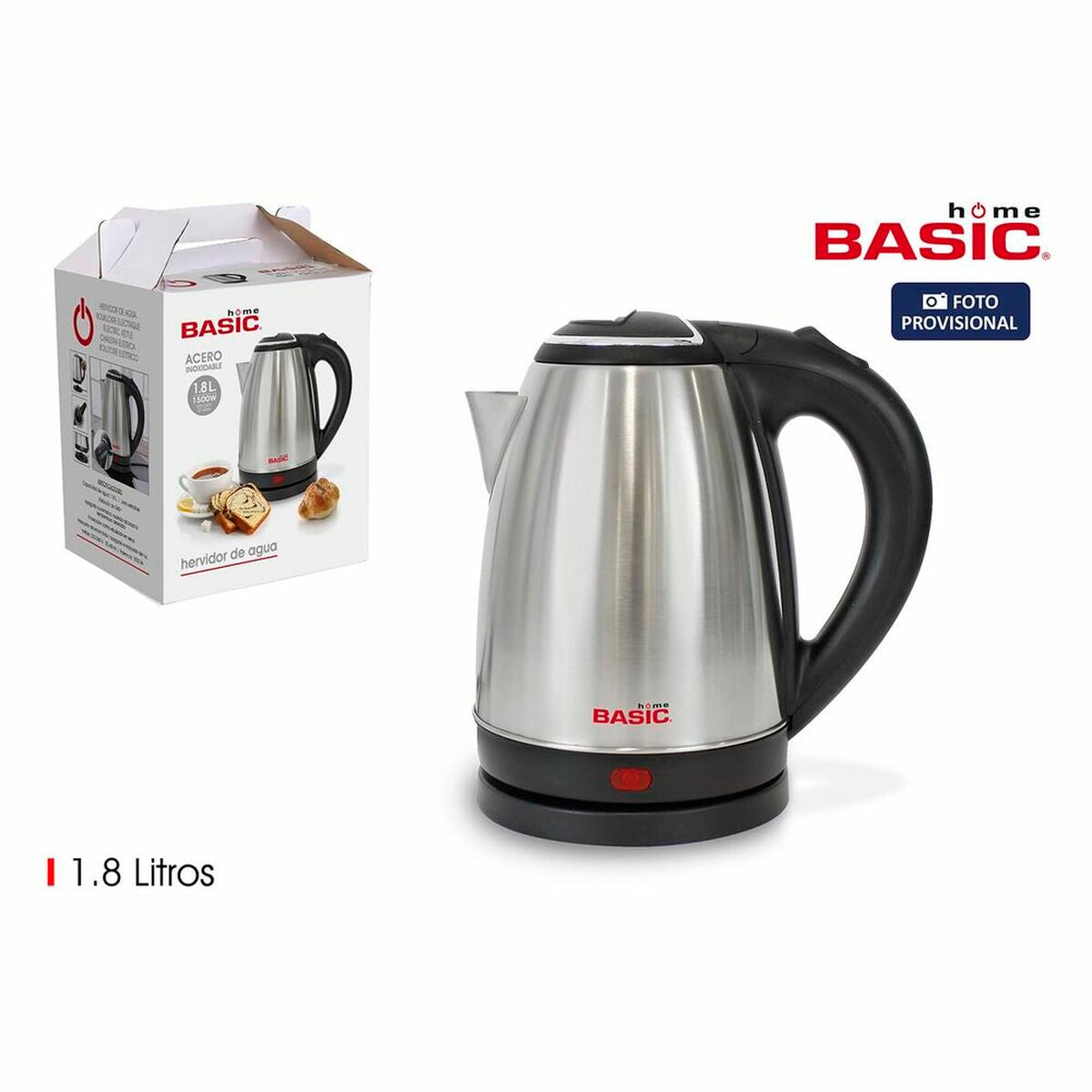 Electric Kettle with LED Light Basic Home 1500 W (1,8 L)