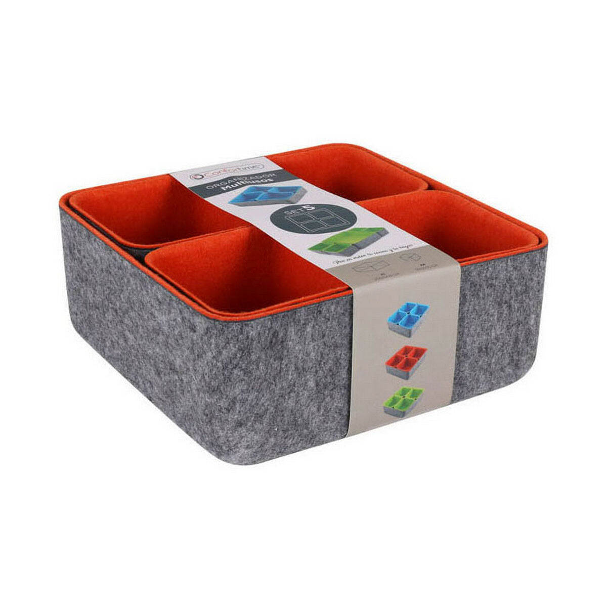 Mehrzweck-Organizer Confortime 25,2 x 25 x 10 cm (5 Stück)