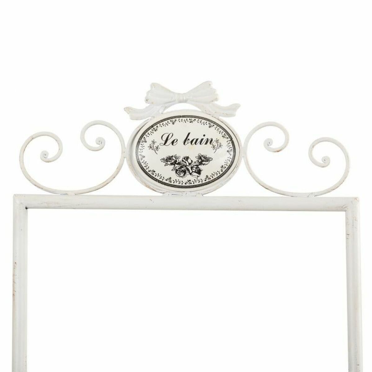 Alexandra House Living - Free-Standing Towel Rack, White, Iron 51 x 148 x 39 cm