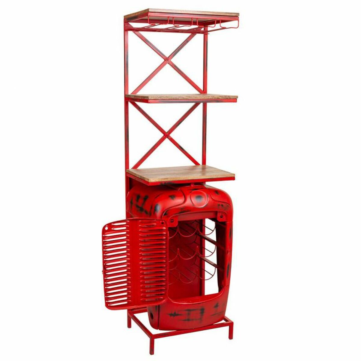 Alexandra House Living - Bar unit, Red 40 x 185 x 84 cm