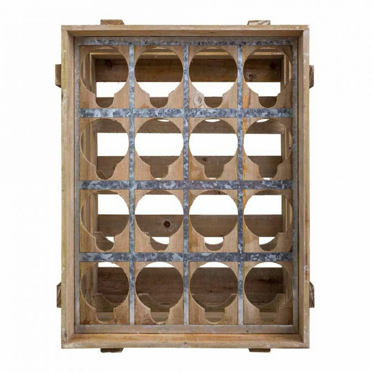 Alexandra House Living - Bottle rack Natural Fir wood 32 x 55 x 41 cm 16 bottles Box