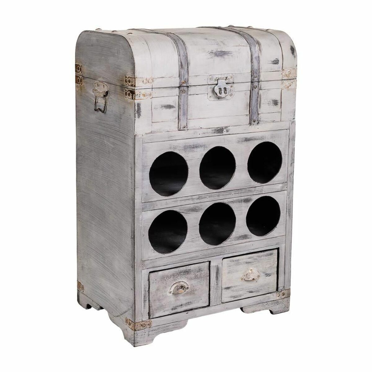 Alexandra House Living - Bottle rack PVC Wood, Metal 30 x 64 x 41 cm Chest