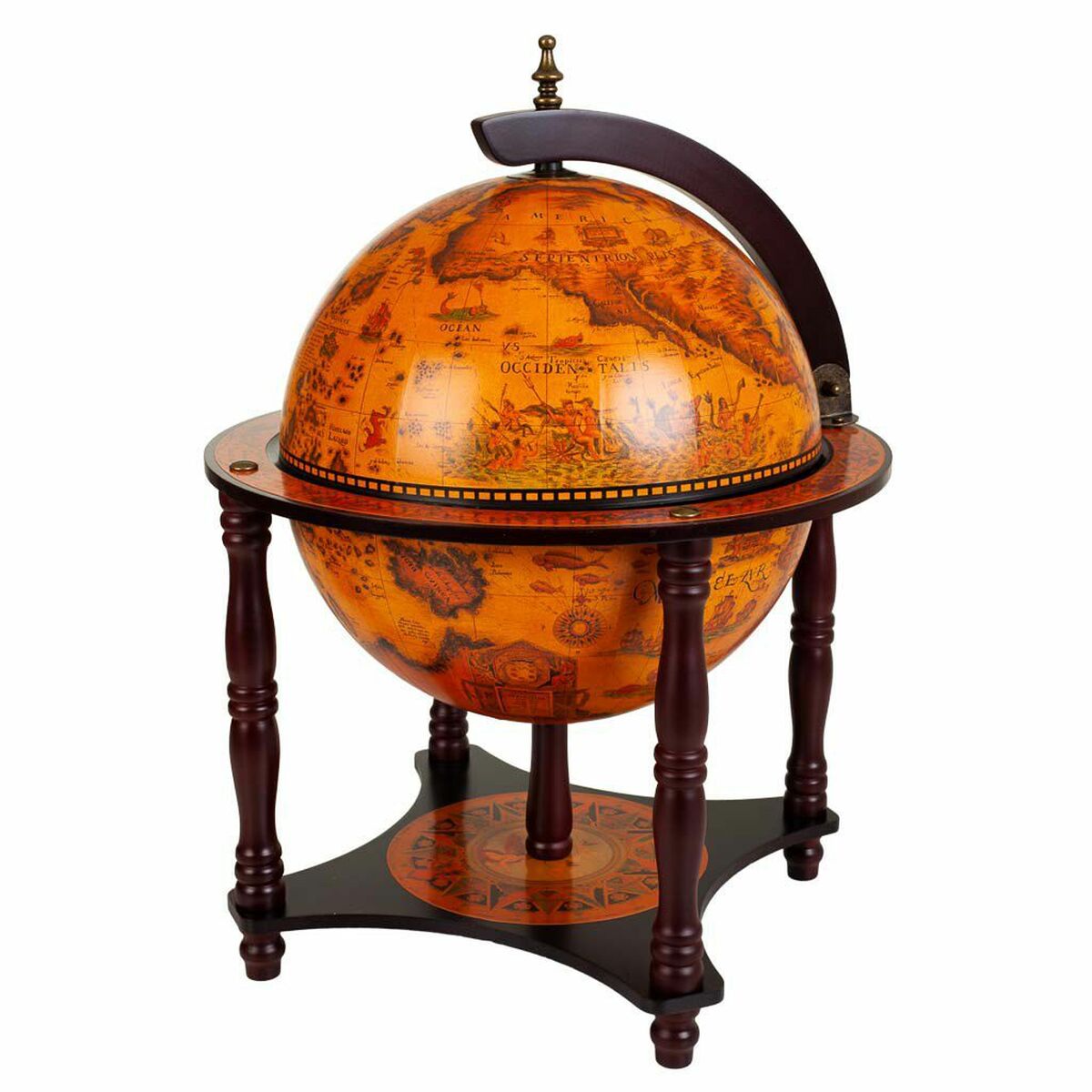 Alexandra House Living - Globe, Brown 42 x 57 x 42 cm Wine Rack