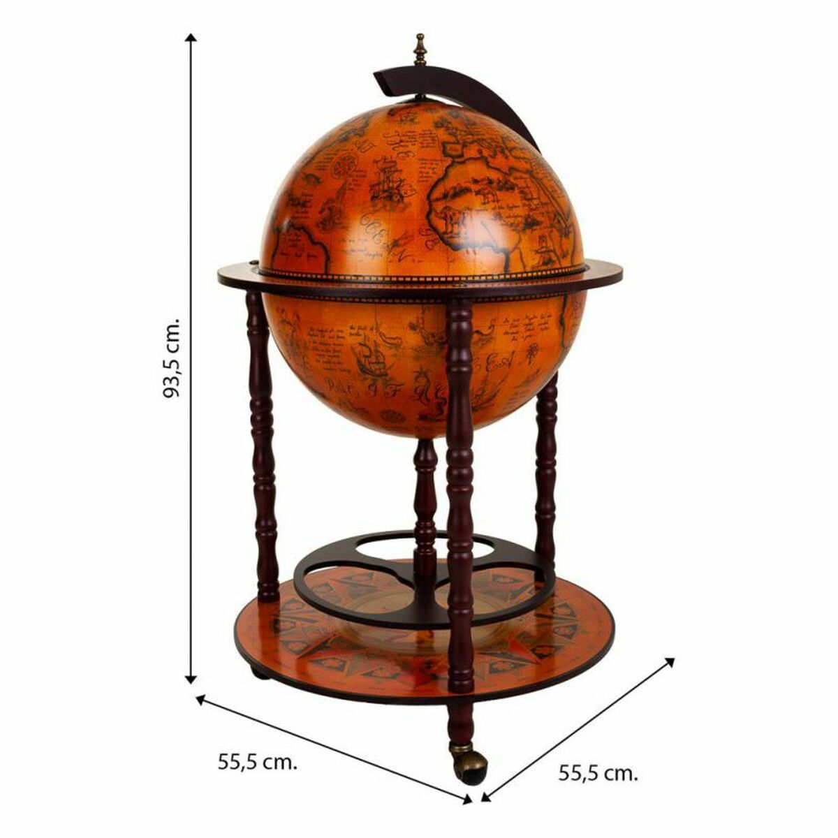 Alexandra House Living - Globe, Brown 55 x 93 x 55 cm Wine Rack