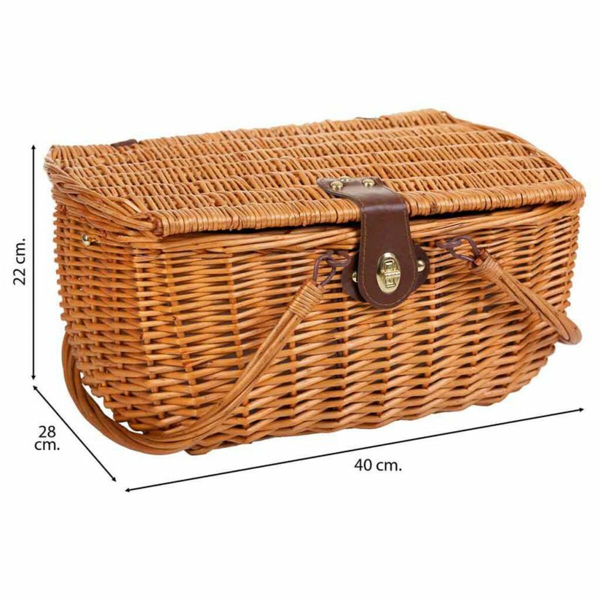 Picnic Basket Alexandra House Living Honey wicker