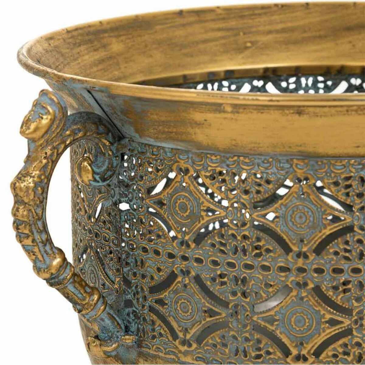 Planter Alexandra House Living Gold Iron 29 x 23 x 35 cm