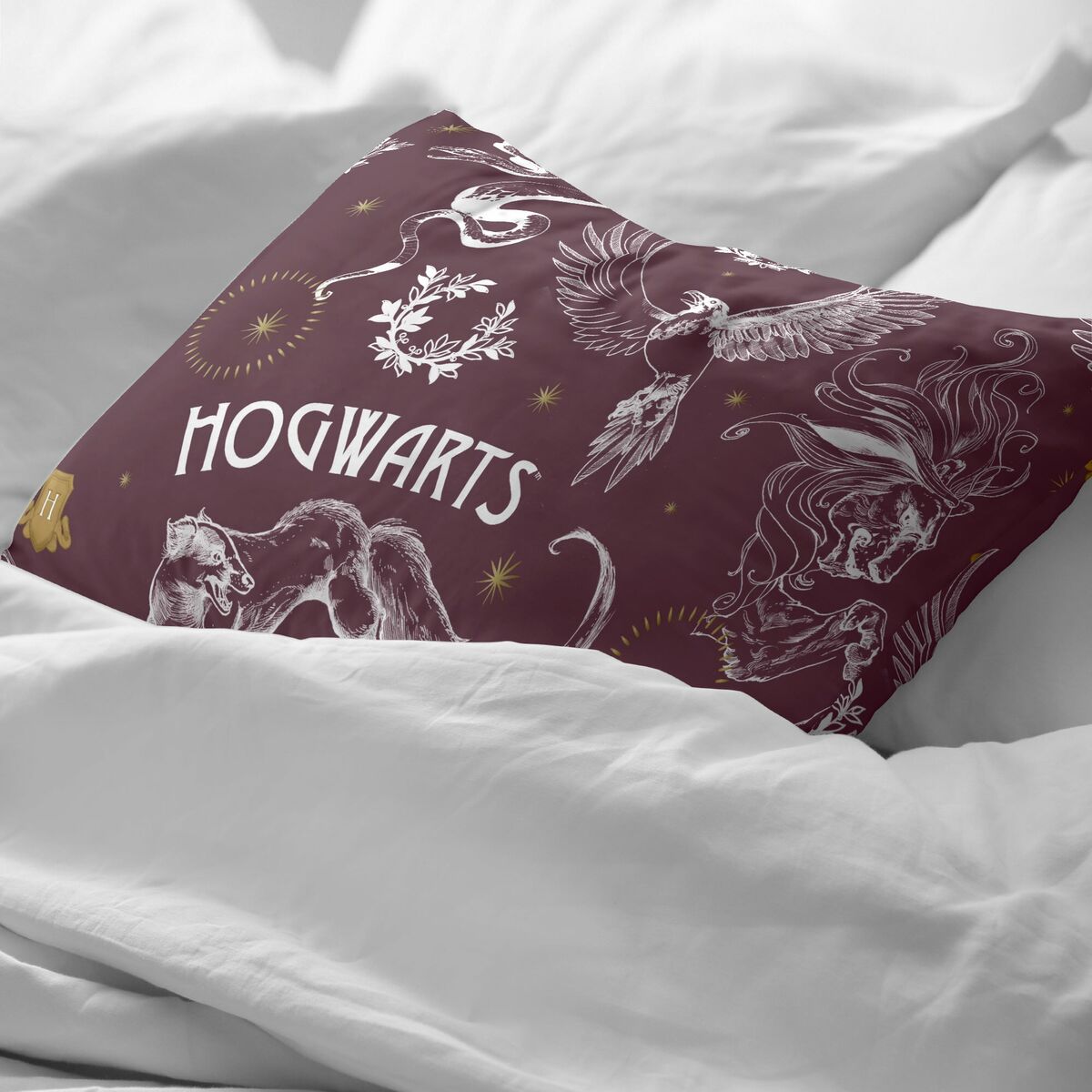 Pillowcase Harry Potter Creatures Multicolour 175 Threads 50x80cm 50 x 80 cm 100% cotton