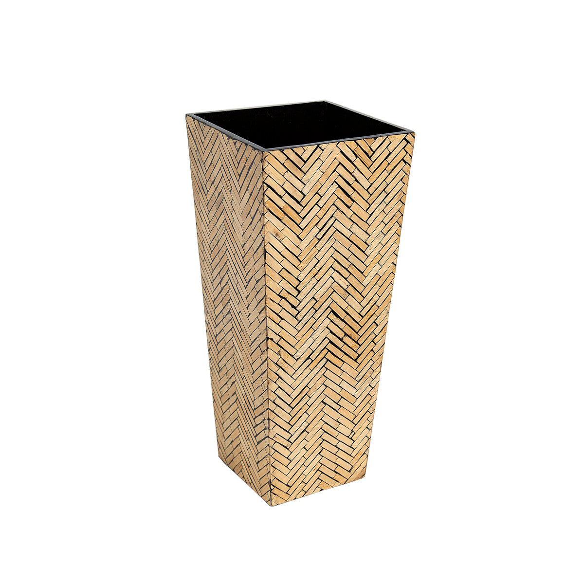 Umbrella stand Romimex Black Beige 21 x 50 x 21 cm