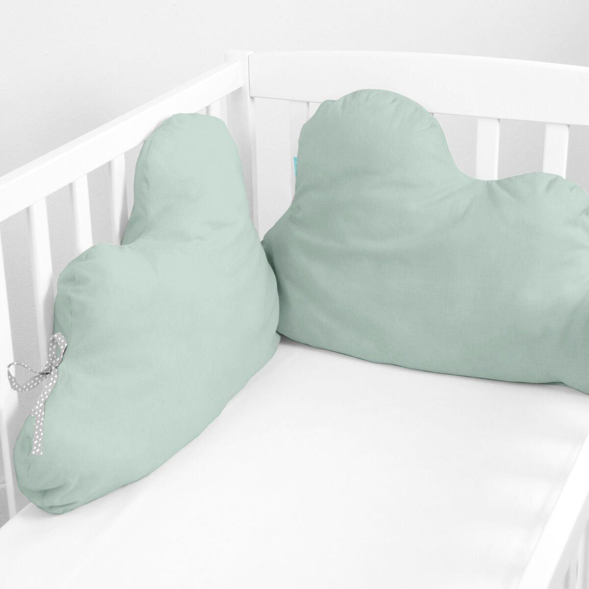 Cot protector HappyFriday Basic Kids Cloud Mint 60 x 40 cm