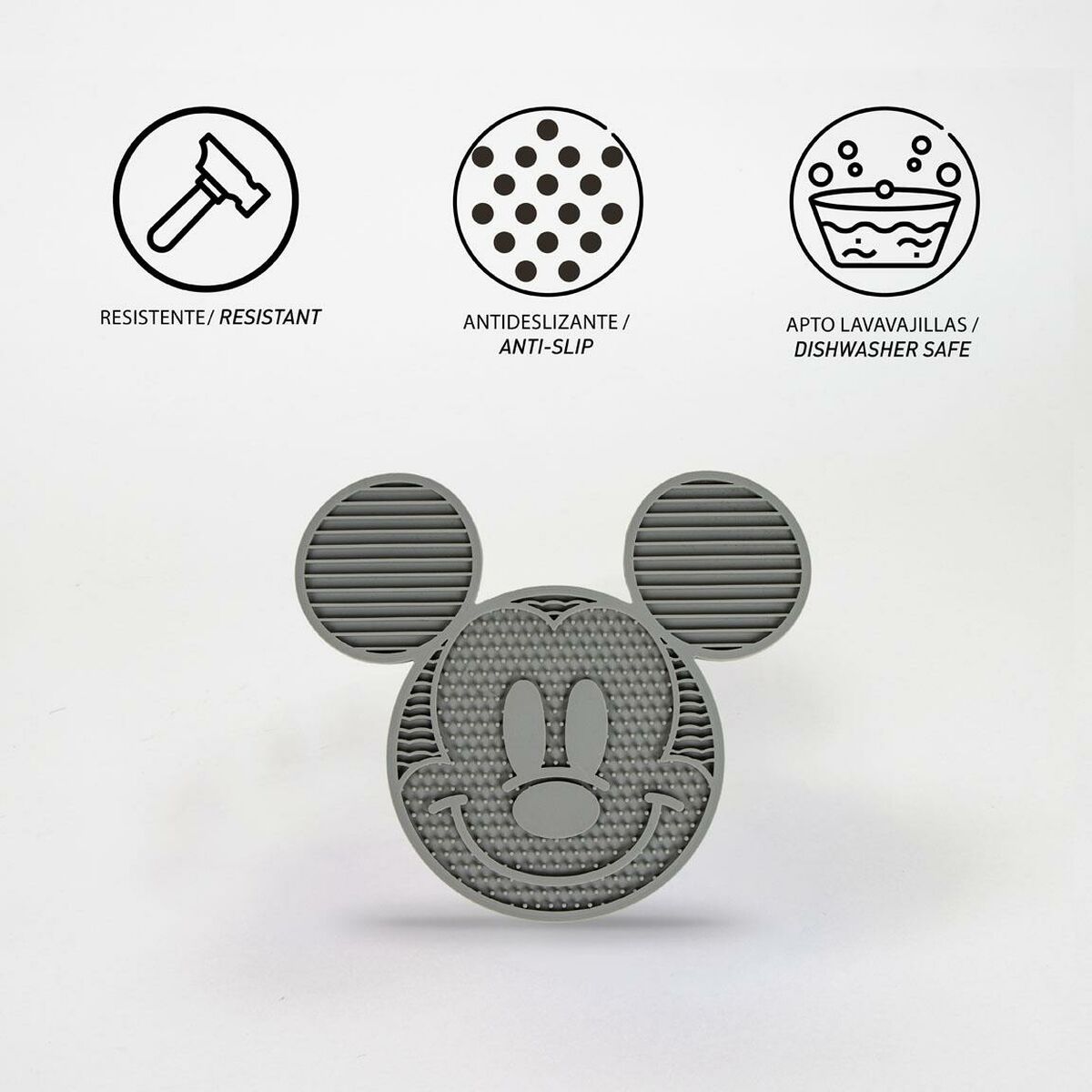 Mickey Mouse - Dog Feeder, Grey Silicone 28 x 15 x 1,5 cm