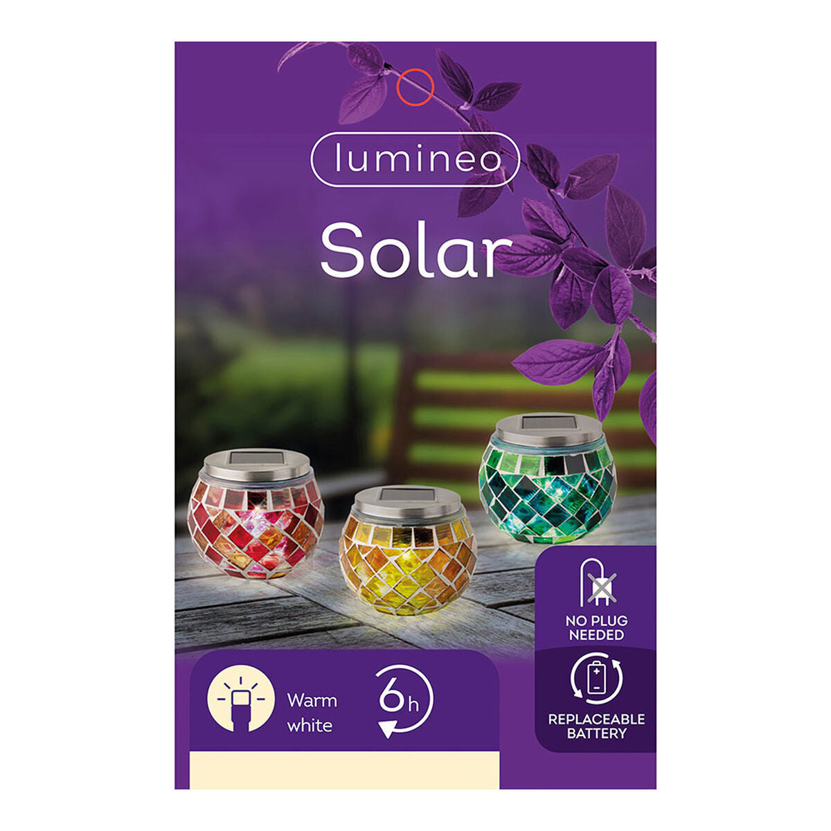 Lumineo - Solar lamp 894596 Mosaic 9 cm