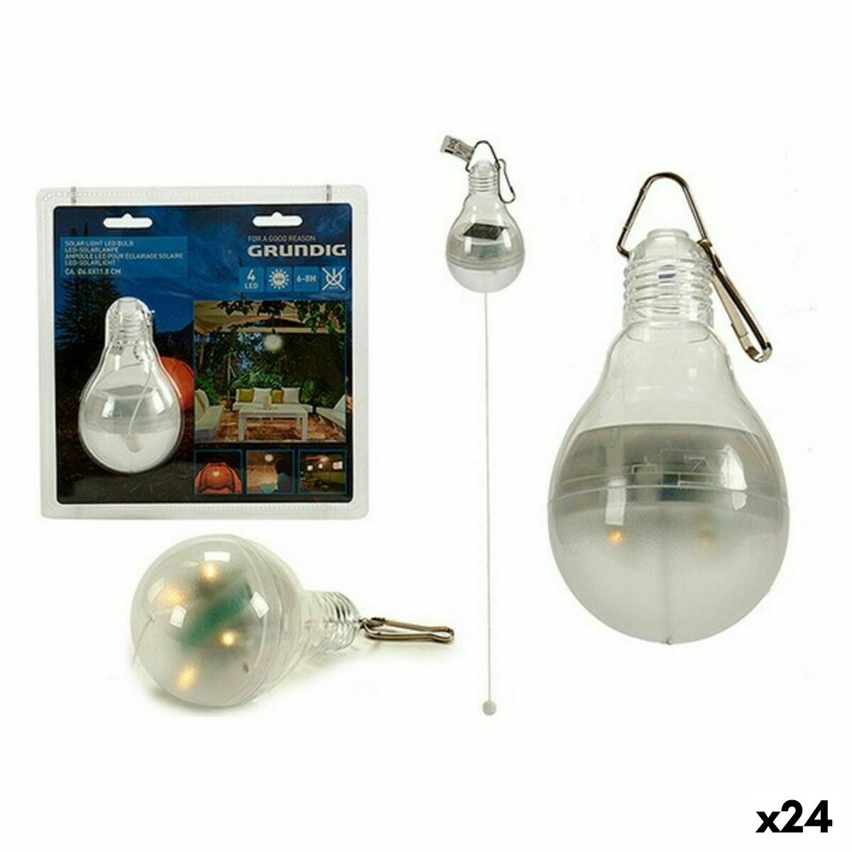 Grundig - LED Solar lamp (7 x 12 x 7 cm) (24 Units)