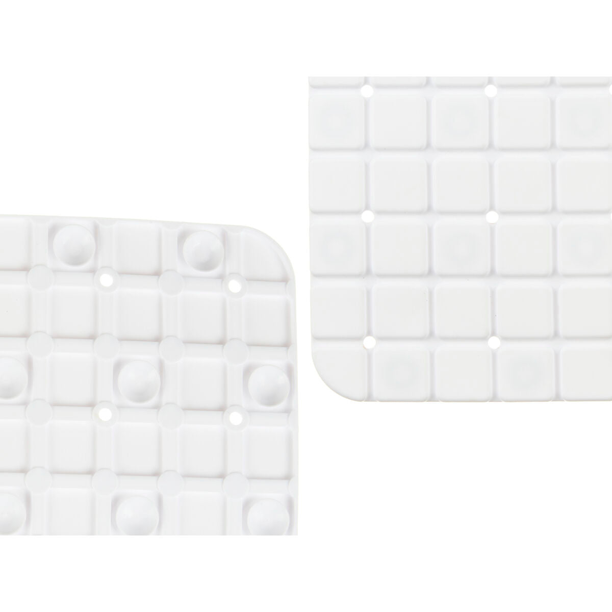 Berilo - Non-slip Shower Mat Frames, White PVC 50,3 x 50,3 x 0,7 cm (6 Units)