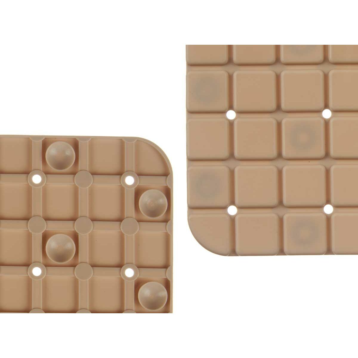 Berilo - Non-slip Shower Mat Frames Beige PVC 50,3 x 50,3 x 0,7 cm (6 Units)