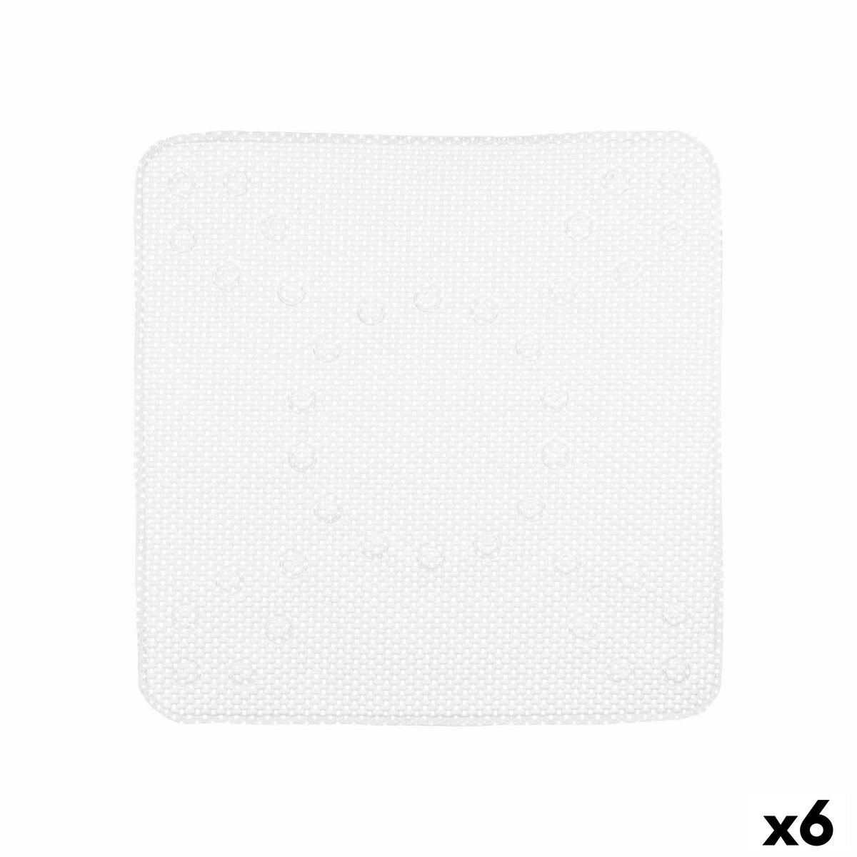 Berilo - Non-slip Shower Mat, White PVC 53 x 52,5 x 1 cm (6 Units)