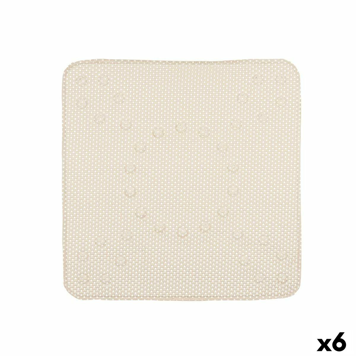 Berilo - Non-slip Shower Mat Beige PVC 53 x 52,5 x 1 cm (6 Units)