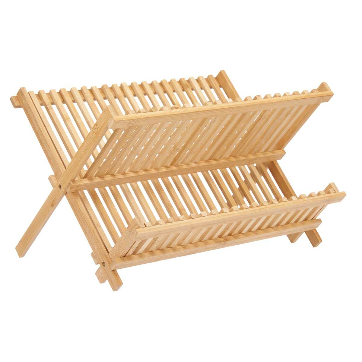 Draining Rack for Kitchen Sink Brown Bamboo (6 Units)