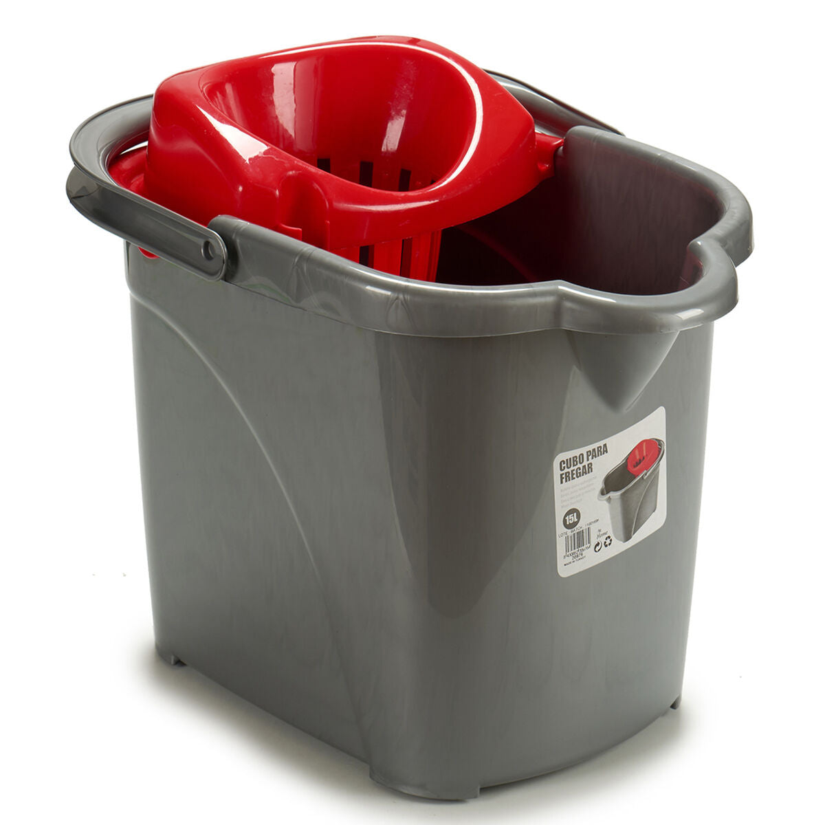 Cleaning bucket With wheels Plastic 31 x 31 x 41 cm 15 L (24 Units)